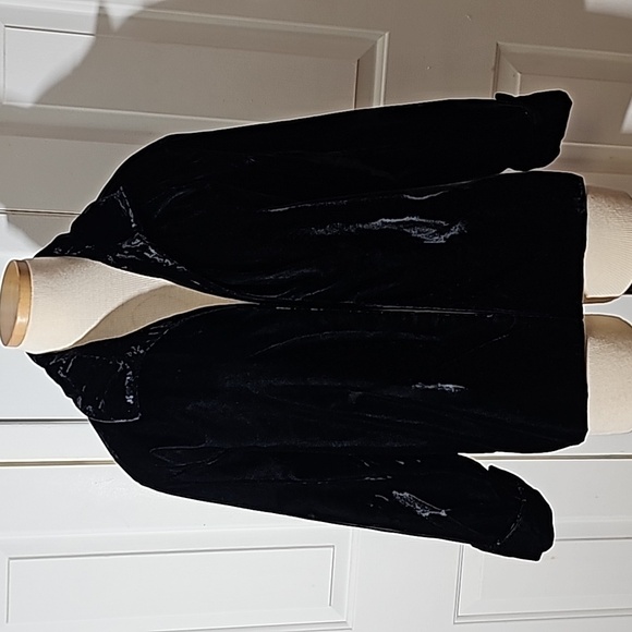 Preston and York open cardigan velvet jacket. Size 14. goth, wimzagoth. Y2K. - Picture 1 of 7
